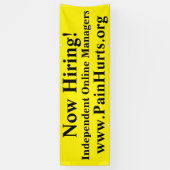 Jetzt die Einstellung von hellgelben Unternehmen Banner (Vertikal)