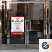 Jetzt die Einstellung von Weihnachtsaufenthalten n Fensteraufkleber (Büro Tür)