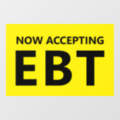 Jetzt EBT Convenience Store akzeptieren Fensteraufkleber (Blatt)