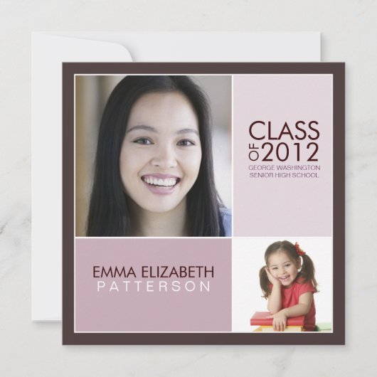 Jetzt Einladung einer modernen Block Graduation Pa (Vorderseite)