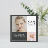 Jetzt Einladung einer modernen Block Graduation Pa (Stehend Vorderseite)