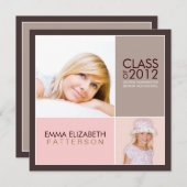 Jetzt Einladung einer modernen Block Graduation Pa (Vorne/Hinten)