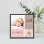 Jetzt Einladung einer modernen Block Graduation Pa (Stehend Vorderseite)