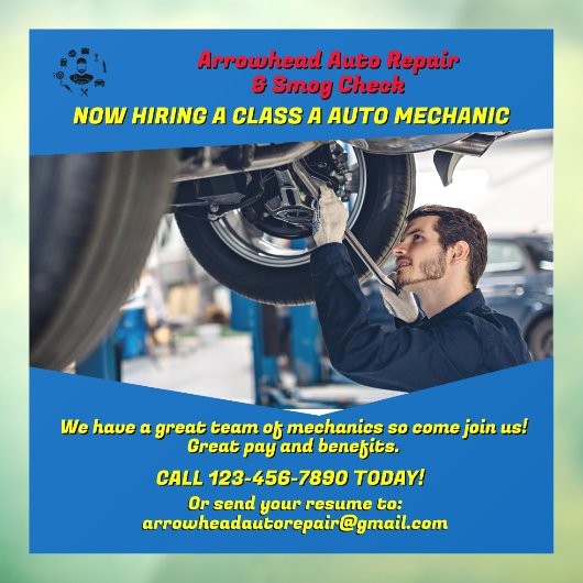 Jetzt einstellen eines Auto-Shop-Mechanismus Fensteraufkleber (Blatt 3)