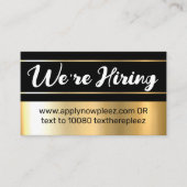 Jetzt einstellen von Hilfe gewollt Anstellung Stel Visitenkarte (Vorderseite)