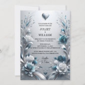 Jetzt Extravagante Metallgläser Shiny High End Sil Einladung (Vorderseite)