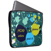 Jetzt Farben Vergangenheit und Zukunft grüner Spri Laptopschutzhülle (Vorne Rechts)