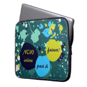 Jetzt Farben Vergangenheit und Zukunft grüner Spri Laptopschutzhülle (Vorderseite Links)