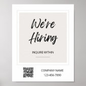 Jetzt Fenstersigne mieten, Minimal Beige Poster (Vorne)