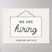 Jetzt Fenstersigne mieten, minimale Beige Poster (Vorne)