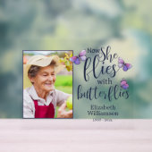 Jetzt fliegt sie mit dem Foto der Schmetterlinge Acrylschild (Neutral)