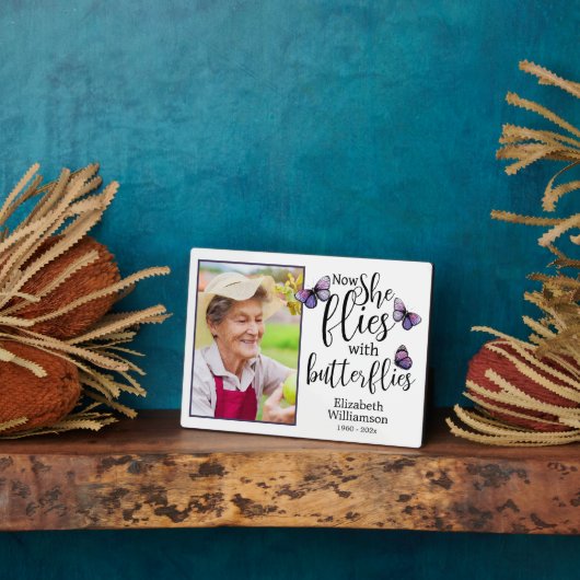 Jetzt fliegt sie mit dem Foto der Schmetterlinge Fotoplatte (Seite)