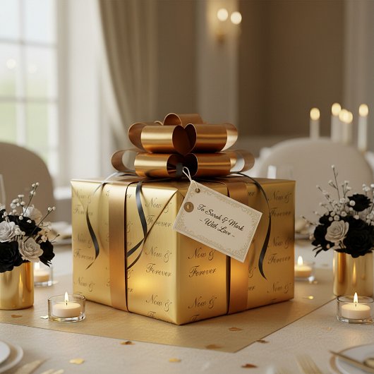 Jetzt & für immer Hochzeit Geschenkpapier