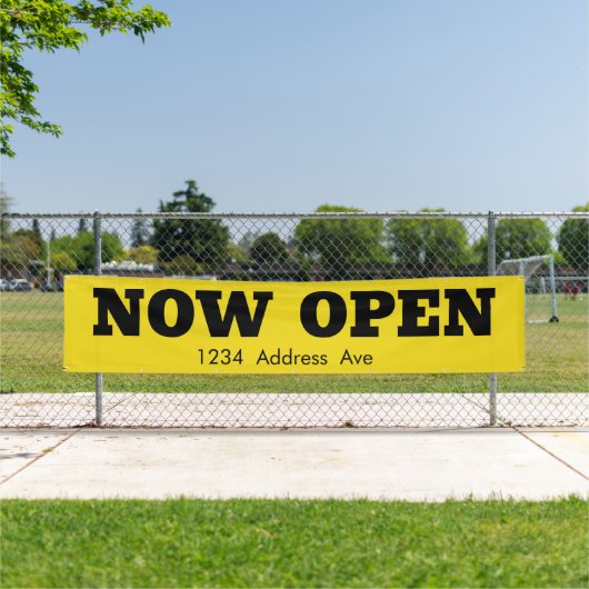 Jetzt geöffnet - Benutzerdefiniertes wettersichere Banner (Insitu)