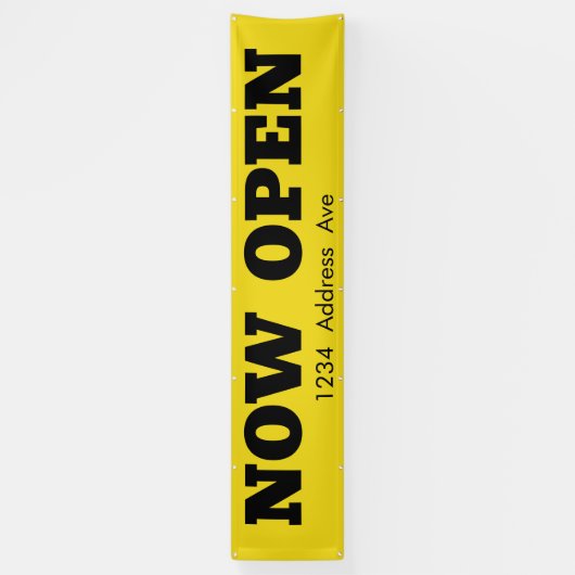 Jetzt geöffnet - Benutzerdefiniertes wettersichere Banner (Vertikal)