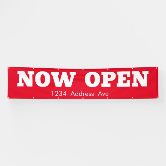 Jetzt geöffnet - Benutzerdefiniertes wettersichere Banner (Horizontal)