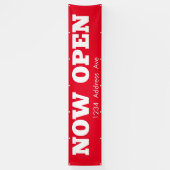 Jetzt geöffnet - Benutzerdefiniertes wettersichere Banner (Vertikal)