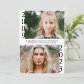 Jetzt Graduate Multi Foto Graduate Party Einladung (Stehend Vorderseite)