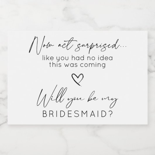 Jetzt handeln überraschend Brautparty Vorschlag fu Schaumweinetikett (Einzelnes Label)