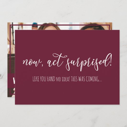 Jetzt handeln überraschend Funny Bridesmaid Einladung (Vorne/Hinten)