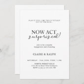 Jetzt handeln überraschend! | Moderne überraschend Einladung (Vorne/Hinten)