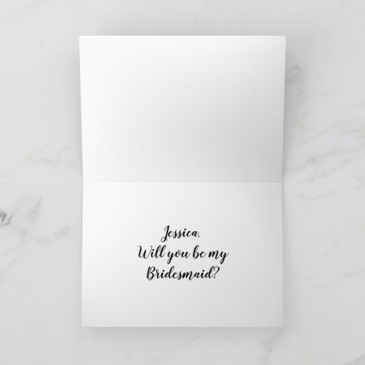 Jetzt handeln überrascht bridmaid Vorschlag gefalt Karte (Innenseite)