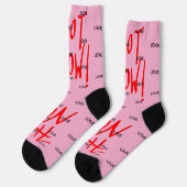 JETZT HEISS ROSA mit LIEBE Socken (Linkes Detail)