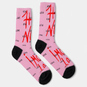 JETZT HEISS ROSA mit LIEBE Socken (Rechts)