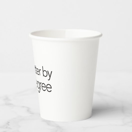 Jetzt heißer durch einen Grad Papier-Cup Pappbecher (Links)