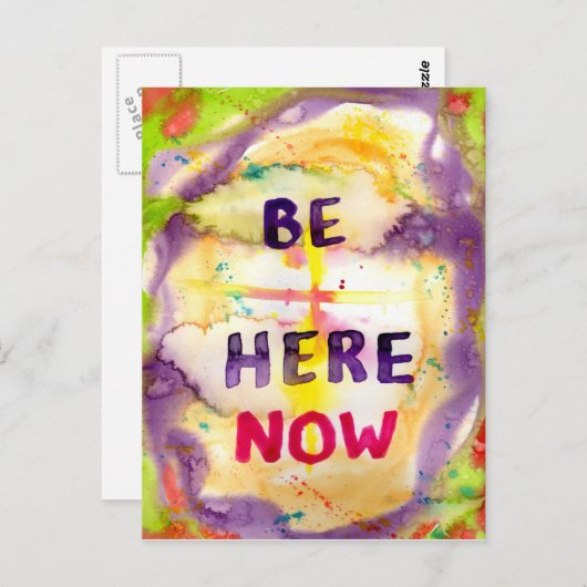 Jetzt hier Postkarte (Vorne/Hinten)