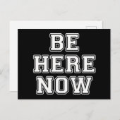 Jetzt hier sein postkarte (Vorne/Hinten)