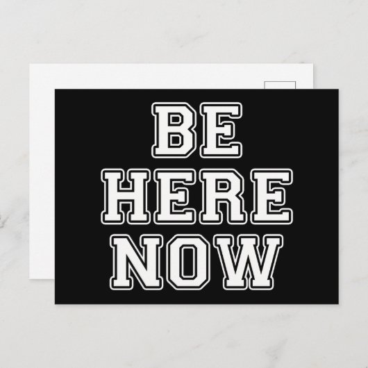 Jetzt hier sein postkarte (Vorne/Hinten)