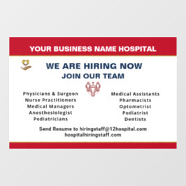 Jetzt Hilfe für Gewollt Mitarbeiter einstellen Fensteraufkleber