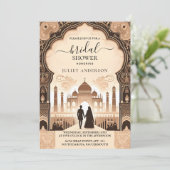 Jetzt Hindi Henna Mehndi Indian Style Brautparty Einladung (Stehend Vorderseite)