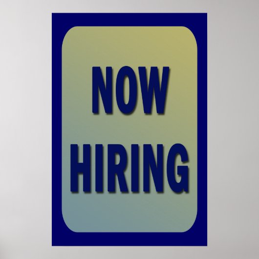 JETZT HIRING Poster (Vorne)