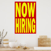 JETZT HIRING RETAIL POSTER SIGN (Küche)