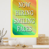 JETZT HIRING SMILING FACES Poster (Küche)