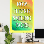 JETZT HIRING SMILING FACES Poster (Heimbüro)