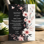 Jetzt Holz Bamboo Pink Sakura Cherry Blossom Hochz Einladung<br><div class="desc">Jetzt verfügbar die Wood Bamboo rosa Sakura Kirschblossom Hochzeitseinladung. Dieses bezaubernde Design verbindet den zarten Reiz der rosafarbenen Kirschblüten mit der rustikalen Eleganz von Holz und Bambusdetails. Ideal für Paare, die von einer Hochzeitseinladung träumen, die die Ruhe und Schönheit eines japanischen Gartens widerspiegelt. Bestellen Sie jetzt Ihre Gäste zu einer...</div>