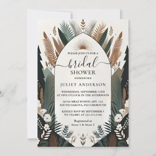 Jetzt Holz Baum Rustikale Stallfarm Arch Brautpart Einladung (Vorderseite)