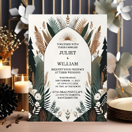 Jetzt Holzbaumwald Rustikale Baumfarm Arch Hochzei Einladung