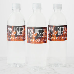 Jetzt Hotter nach einem Grad Klasse Abschluss Wasserflaschenetikett