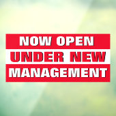 Jetzt im Rahmen des neuen Managements für kleine U Fensteraufkleber (Blatt 3)