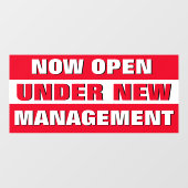 Jetzt im Rahmen des neuen Managements für kleine U Fensteraufkleber (Blatt)