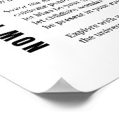 Jetzt ist alles, was wir haben Be Present Gedicht Poster (Ecke)