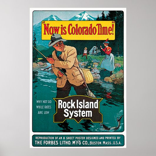 Jetzt ist Colorado Time Rock Island System Railway Poster (Vorne)