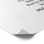 Jetzt ist die Zeit gekommen Poster (Ecke)