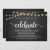 Jetzt ist es an der Zeit, das Rustikale Elopement- Einladung (Vorne/Hinten)