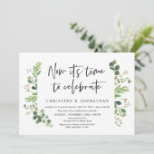 Jetzt ist es an der Zeit zu feiern, Hochzeit Einladung (Stehend Vorderseite)