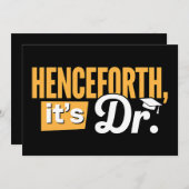 Jetzt ist es Dr. Doktorand Doktorat Doktortitel Einladung (Vorne/Hinten)